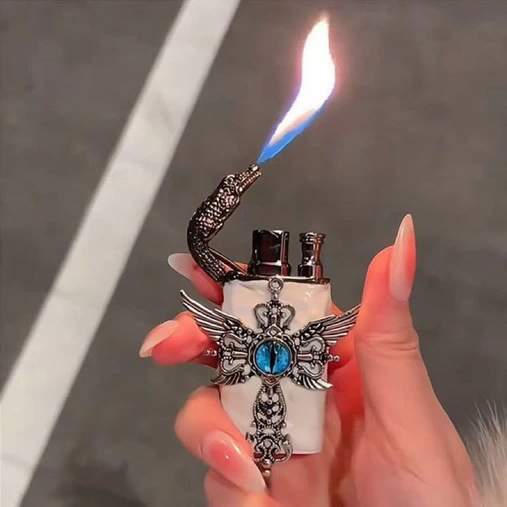 Briquet à butane Dragon's Breath Evil Eye Crocodile Head - image 2