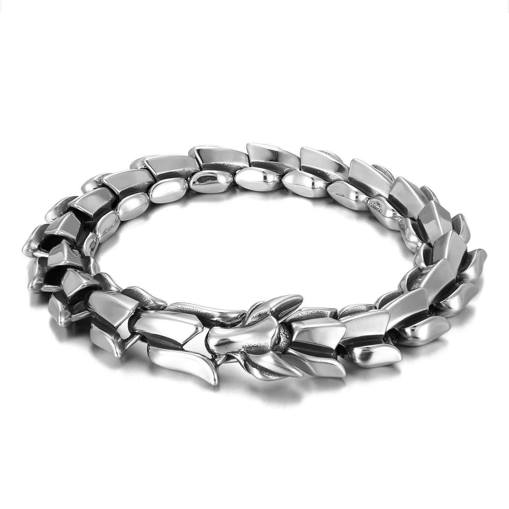 Bracelet cubain épais style punk pour homme, à écailles de dragon - image 1