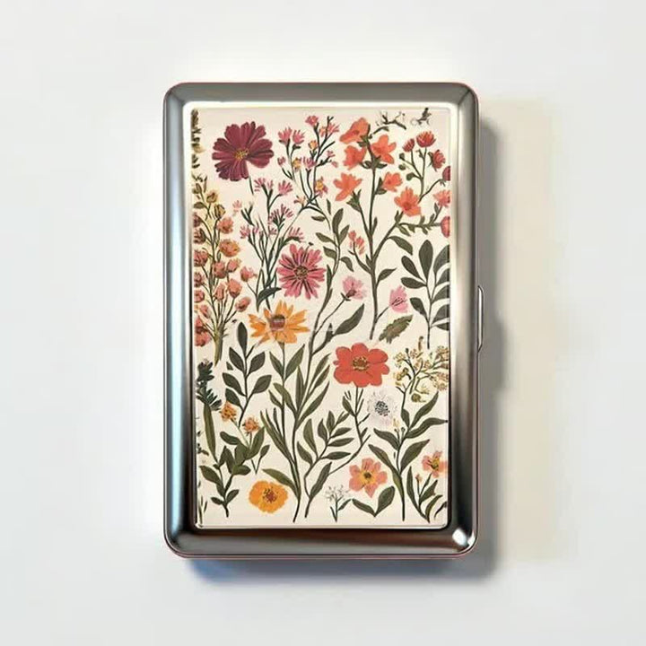 Étui portefeuille fin en métal à motif esthétique vintage - Style n° 4 - image 4