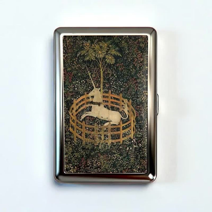 Étui portefeuille fin en métal à motif esthétique vintage - Style n° 8 - image 8