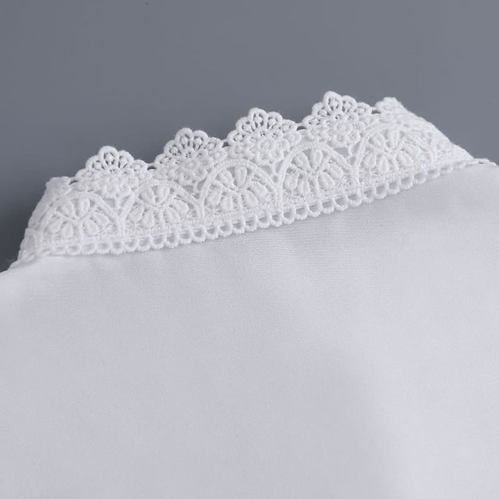 Col montant amovible en dentelle florale victorienne pour femme - image 9