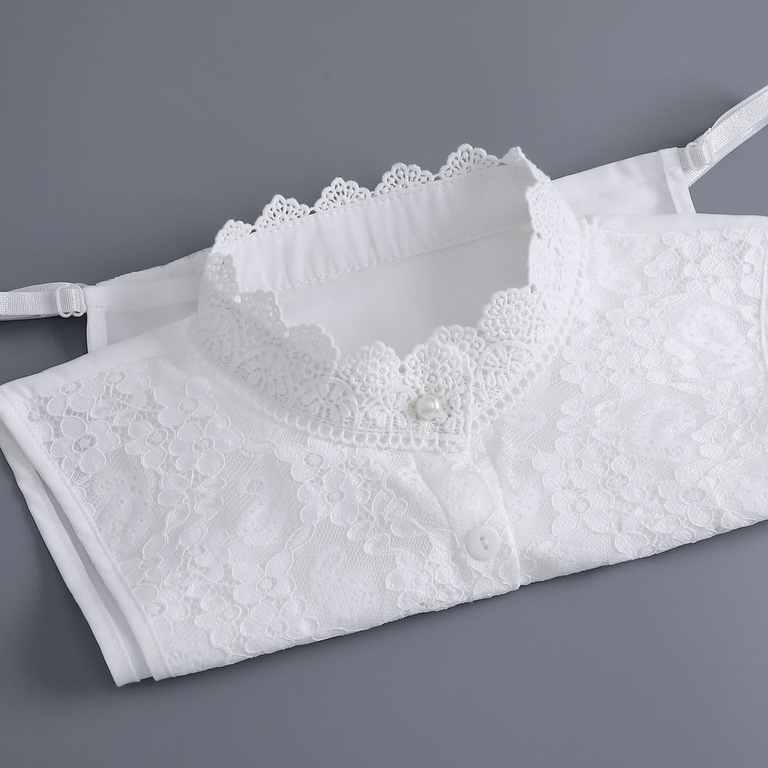 Col montant amovible en dentelle florale victorienne pour femme - image 6