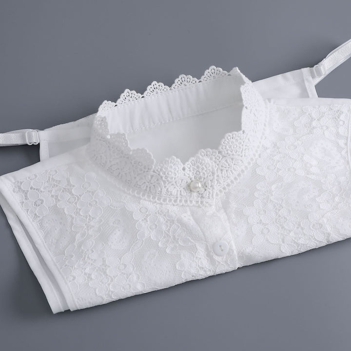 Col montant amovible en dentelle florale victorienne pour femme - image 6