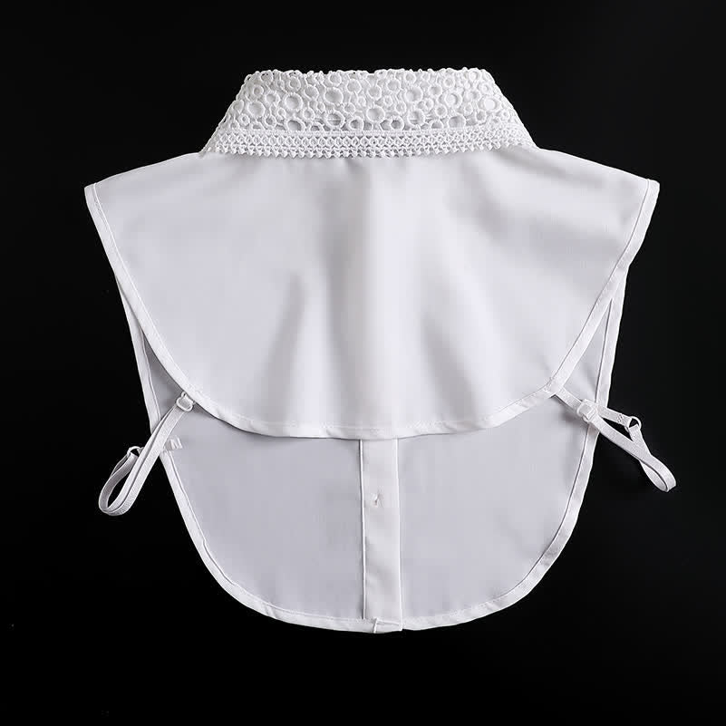 Superposition classique en dentelle à œillets, accessoire preppy à superposer, faux col - image 3