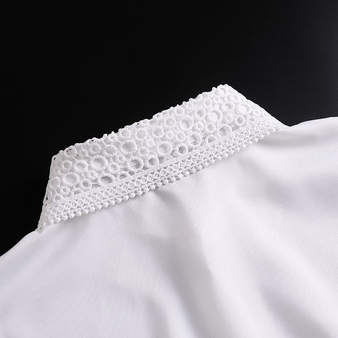 Superposition classique en dentelle à œillets, accessoire preppy à superposer, faux col - image 7