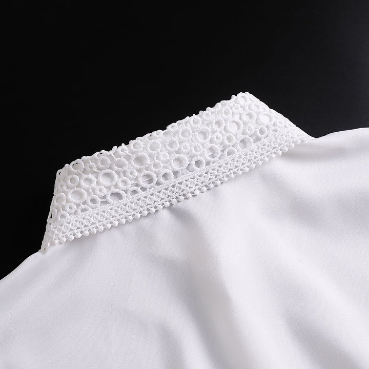 Superposition classique en dentelle à œillets, accessoire preppy à superposer, faux col - image 7