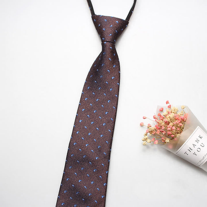 Cravate zippée tendance à micro cachemire pour homme - Café - image 5
