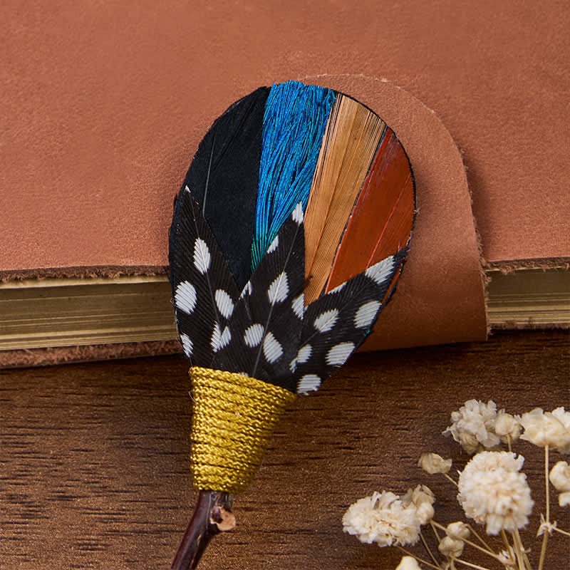 Nœud papillon à pois orange et bleu Savanna Spots avec épingle à revers - image 4