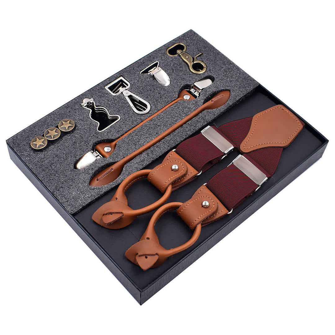 Ensemble de 8 bretelles réglables à boucle combinables, de couleur unie - Vin - image 17