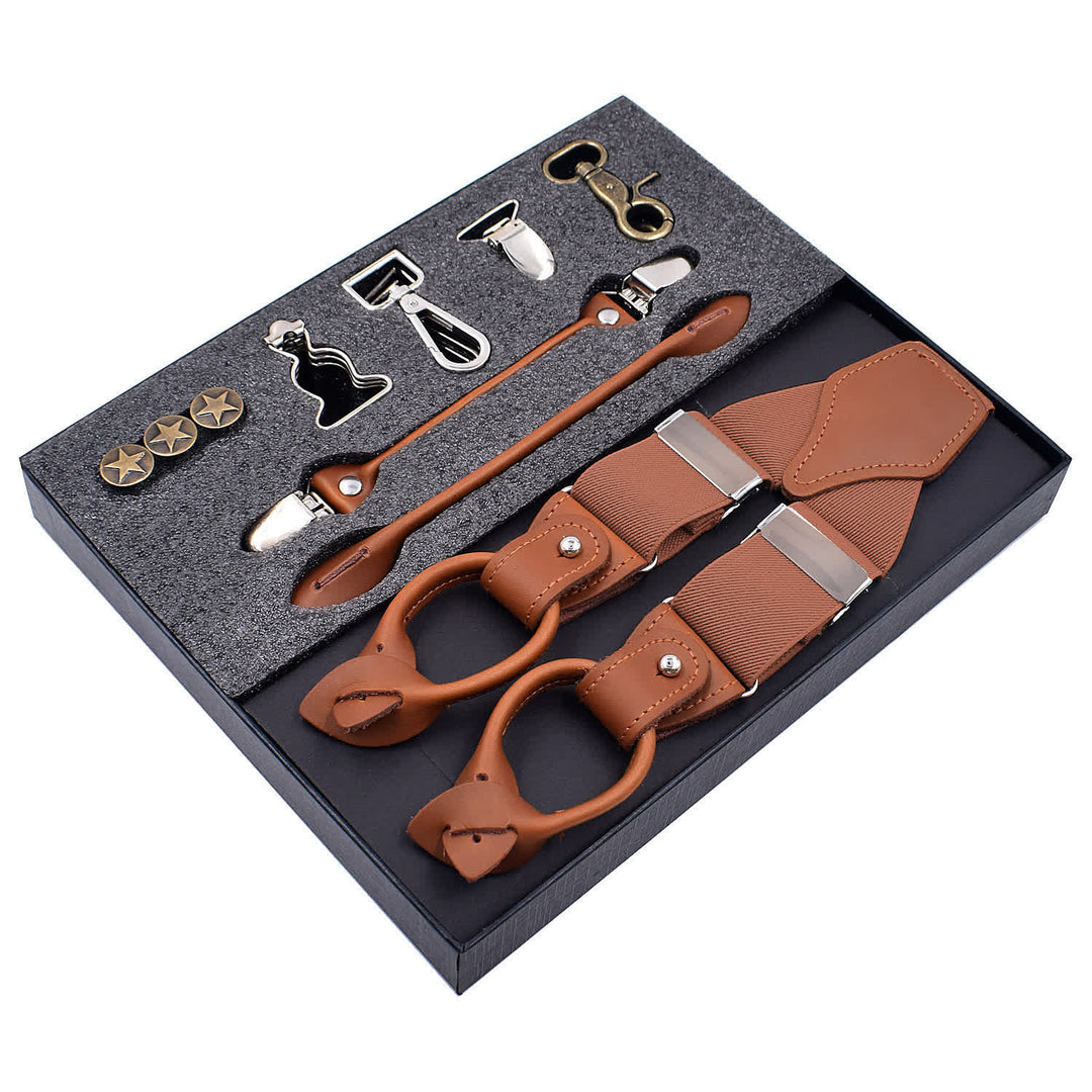 Ensemble de 8 bretelles réglables à boucle combinables, de couleur unie - Chameau - image 18