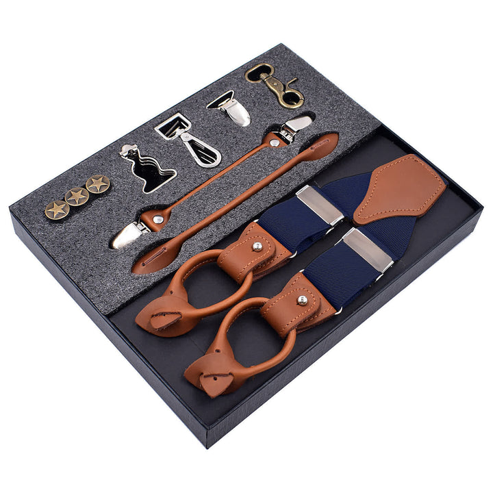 Ensemble de 8 bretelles réglables à boucle combinables, de couleur unie - Marine - image 14