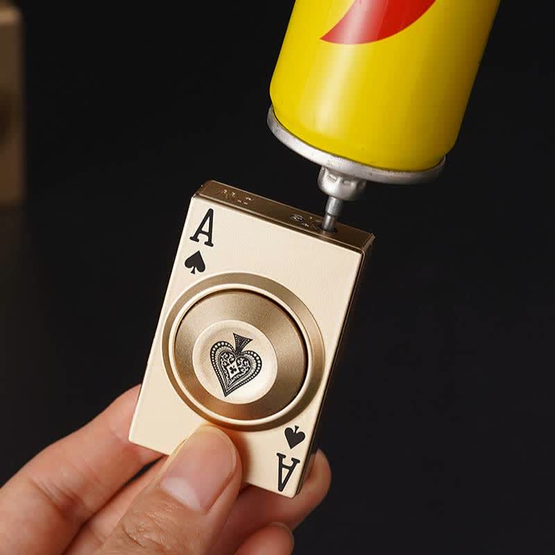 Briquet à butane anti-stress Royal Ace Poker Cool Spinning avec lumière LED - image 6
