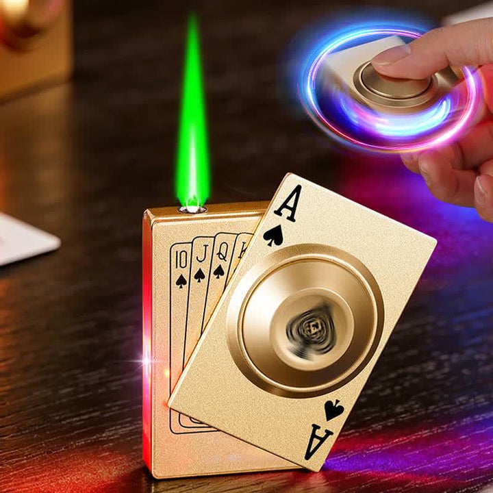Briquet à butane anti-stress Royal Ace Poker Cool Spinning avec lumière LED - image 4