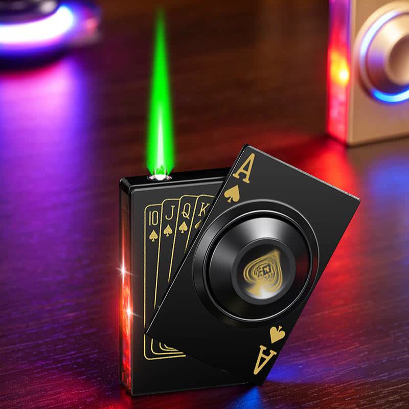 Briquet à butane anti-stress Royal Ace Poker Cool Spinning avec lumière LED - image 10