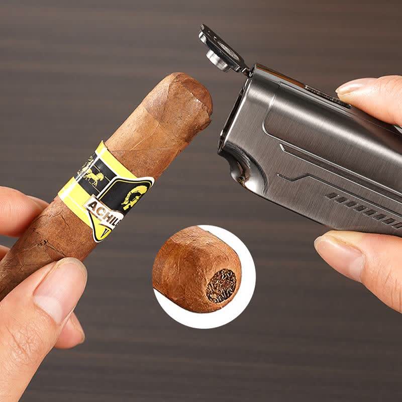 Briquet à cigares à triple jet avec affichage numérique de la puissance et emporte-pièce. - image 3