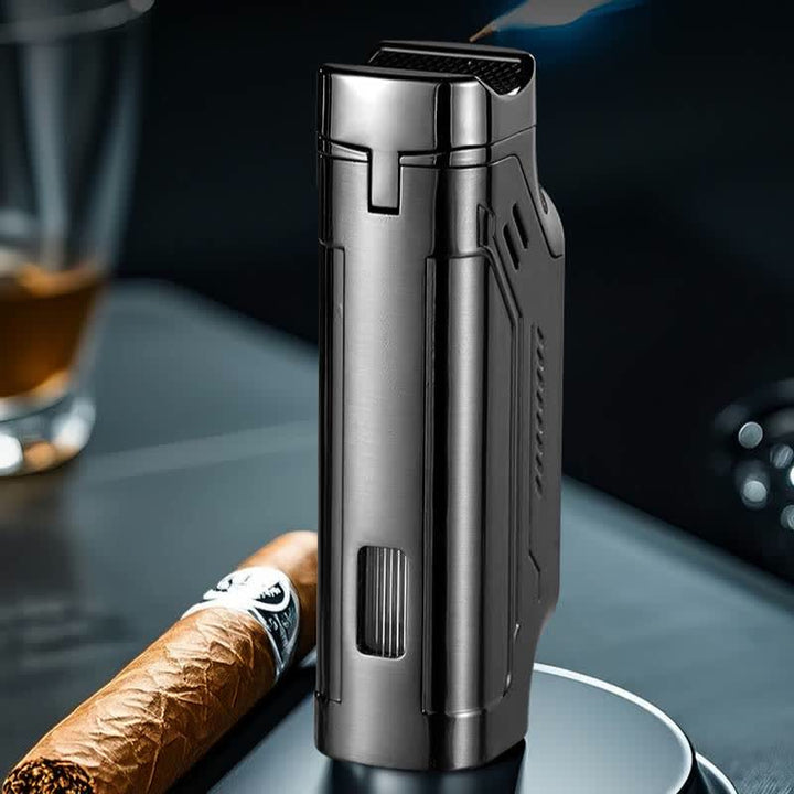 Briquet à cigares à triple jet avec affichage numérique de la puissance et emporte-pièce. - image 5