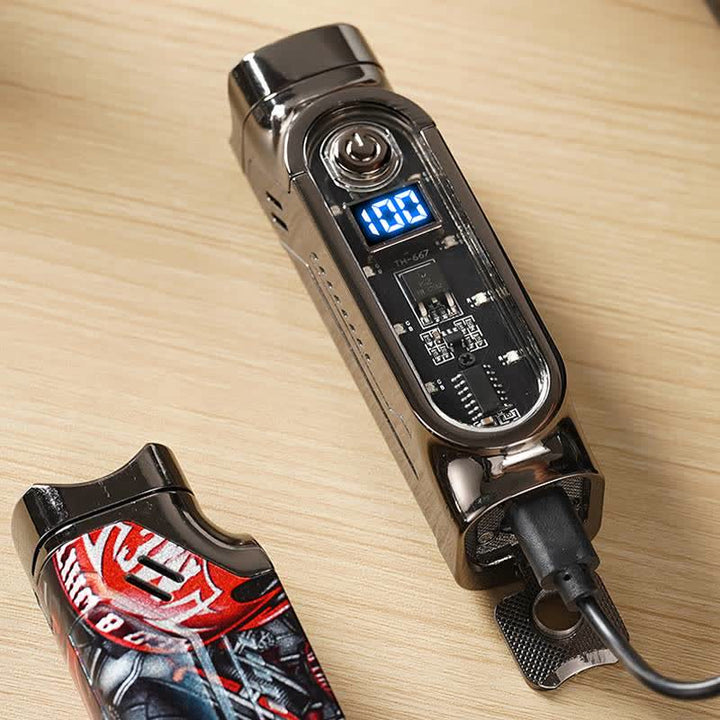 Briquet à cigares à triple jet avec affichage numérique de la puissance et emporte-pièce. - image 10