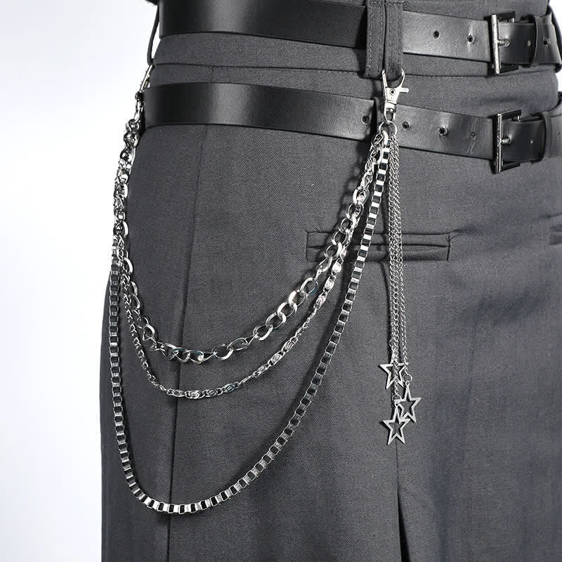 Pantalon tendance streetwear multicouche à motif étoile et lune - Style n° 3 - image 6