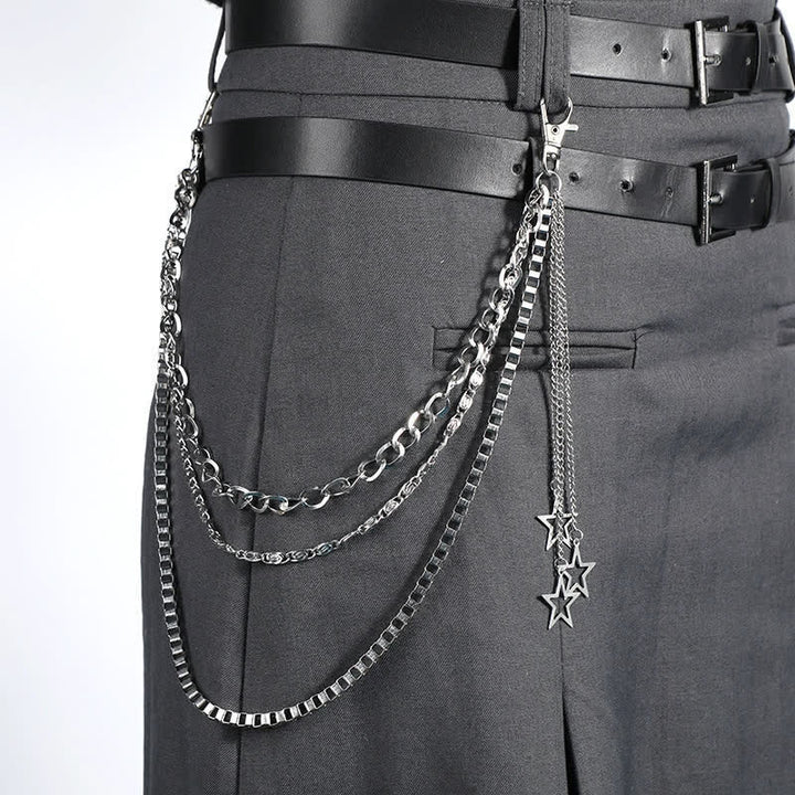Pantalon tendance streetwear multicouche à motif étoile et lune - Style n° 3 - image 6