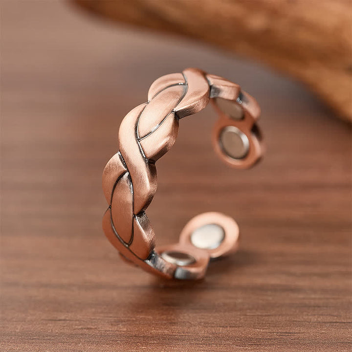 Bracelet et bague magnétiques en cuivre pur tressé - Anneau - image 4