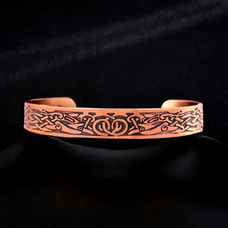 Bracelet magnétique ajustable en cuivre avec nœuds celtiques et motif Arbre de Vie - Style n° 19 - image 21