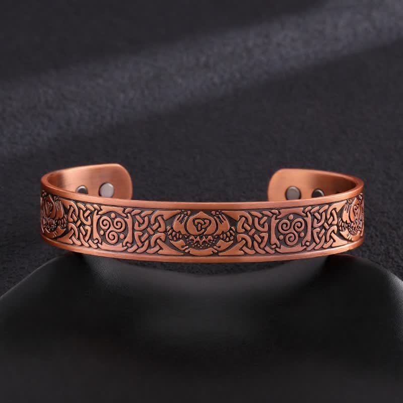 Bracelet magnétique ajustable en cuivre avec nœuds celtiques et motif Arbre de Vie - Style n° 4 - image 6