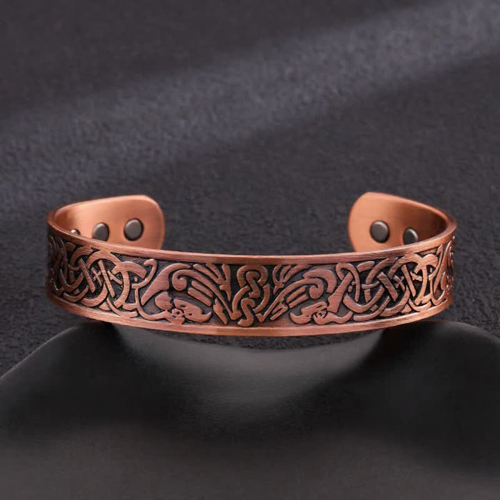 Bracelet magnétique ajustable en cuivre avec nœuds celtiques et motif Arbre de Vie - Style n° 5 - image 7