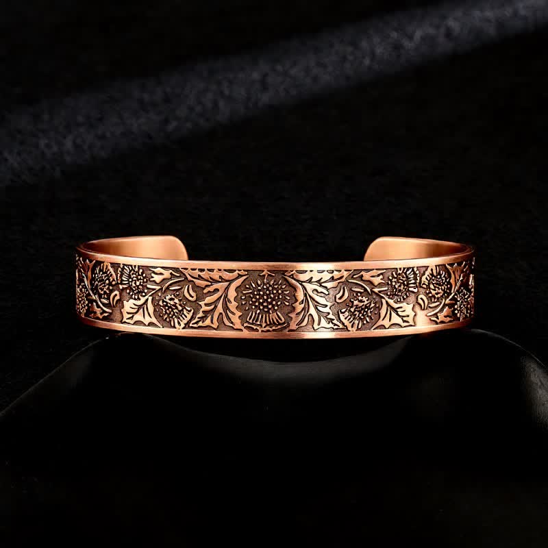 Bracelet magnétique ajustable en cuivre avec nœuds celtiques et motif Arbre de Vie - Style n° 16 - image 18