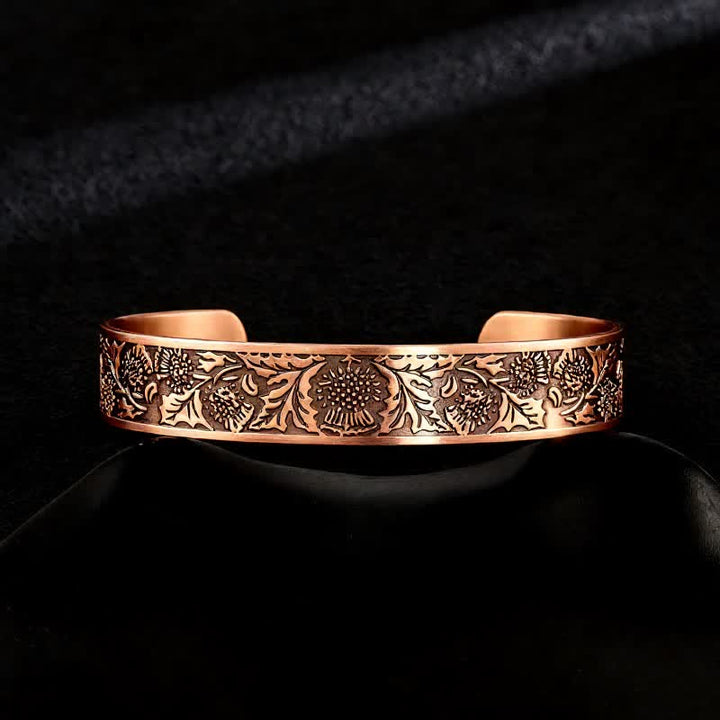 Bracelet magnétique ajustable en cuivre avec nœuds celtiques et motif Arbre de Vie - Style n° 16 - image 18