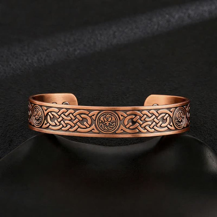 Bracelet magnétique ajustable en cuivre avec nœuds celtiques et motif Arbre de Vie - Style n° 14 - image 16