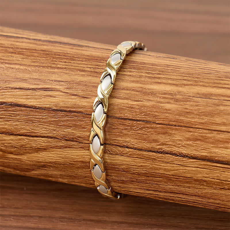 Bracelet à maillons magnétiques au design puzzle moderne avec outil de retrait de maillons - image 2