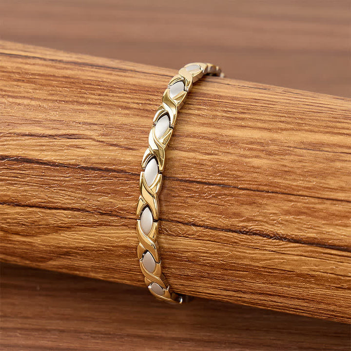 Bracelet à maillons magnétiques au design puzzle moderne avec outil de retrait de maillons - image 2