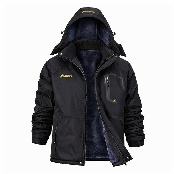 Veste d'hiver doublée polaire pour homme - Noir - 6XL - Mâle - image 2