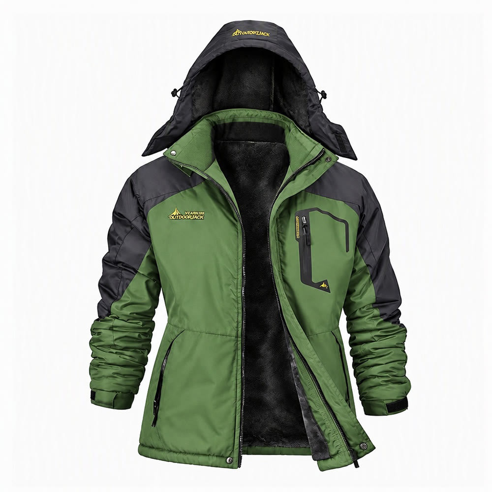 Veste d'hiver doublée polaire pour homme - Vert - 6XL - image 4