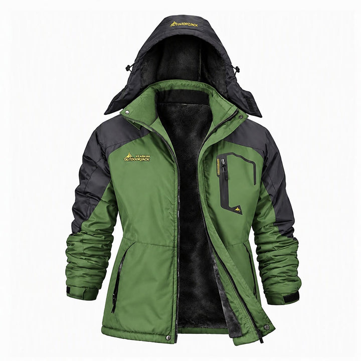 Veste d'hiver doublée polaire pour homme - Vert - 6XL - image 4