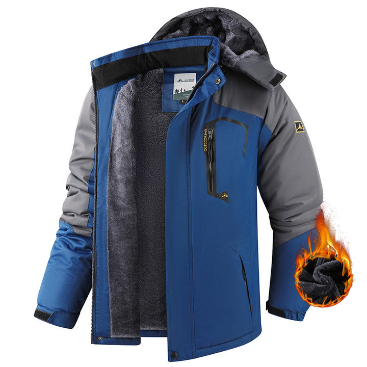 Veste d'hiver doublée polaire pour homme - Bleu - 6XL - Mâle - image 11