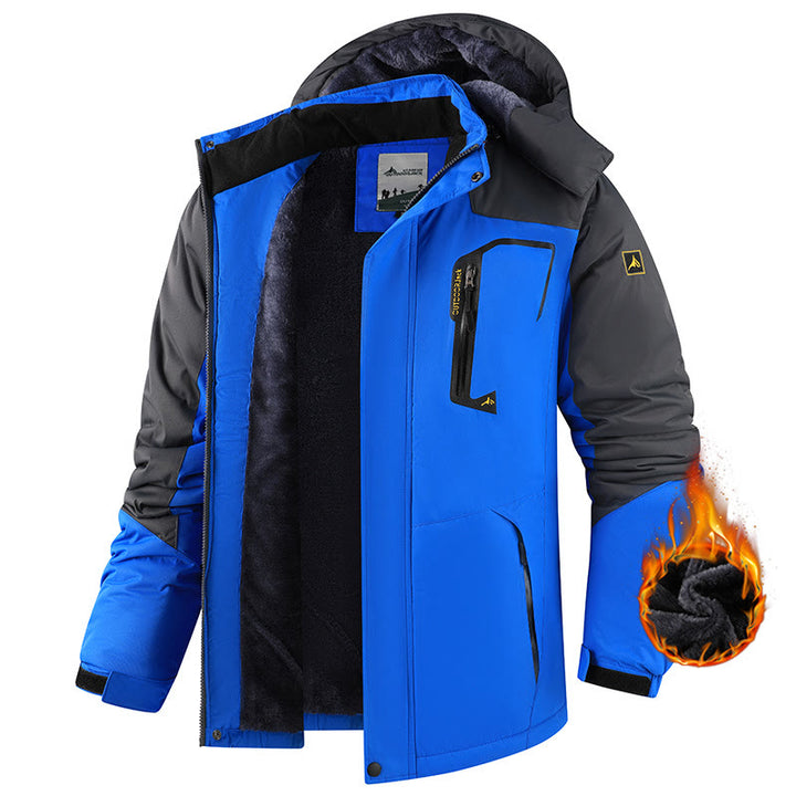 Veste d'hiver doublée polaire pour homme - Bleu royal - 6XL - Mâle - image 10