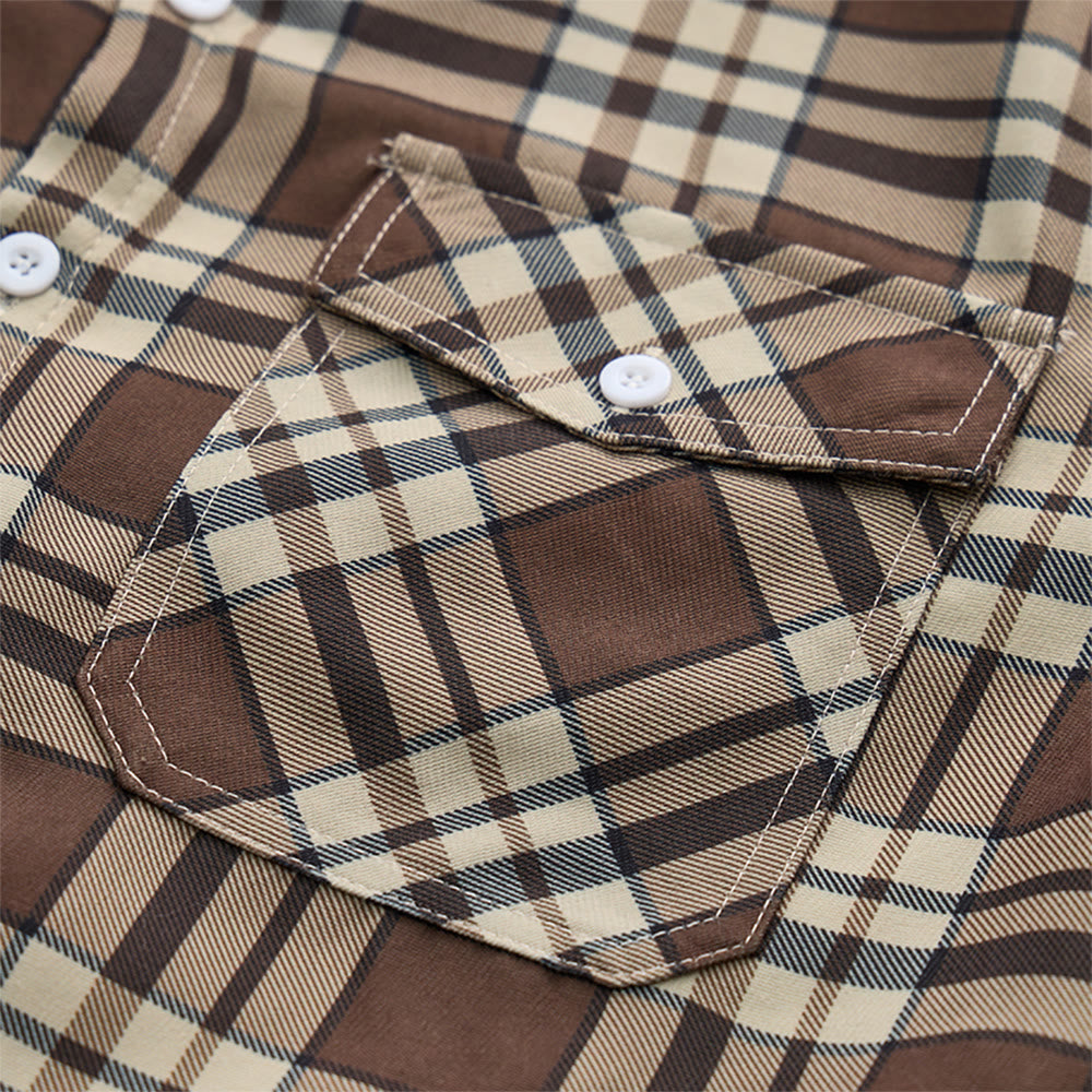 Veste-chemise à carreaux pour homme doublée en polaire - image 12