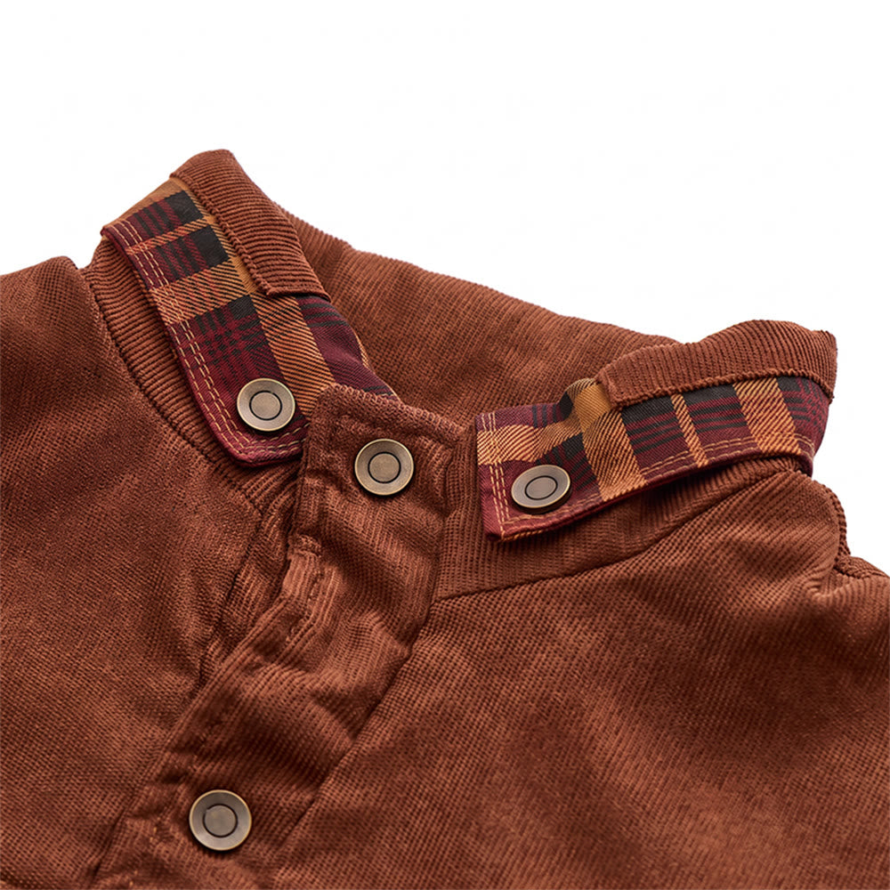 Surchemise polaire boutonnée vintage pour homme - image 6