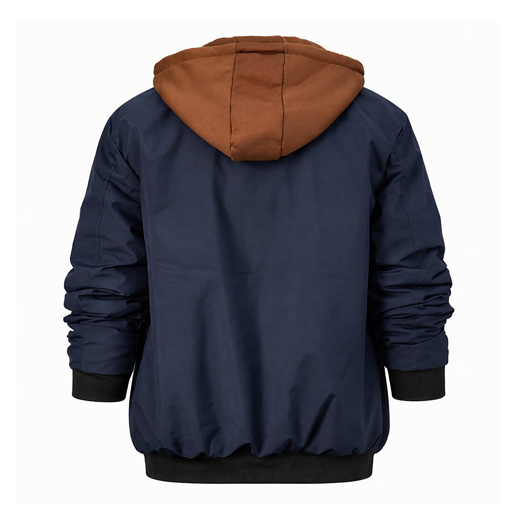 Manteau matelassé décontracté à blocs de couleur pour hommes - image 10