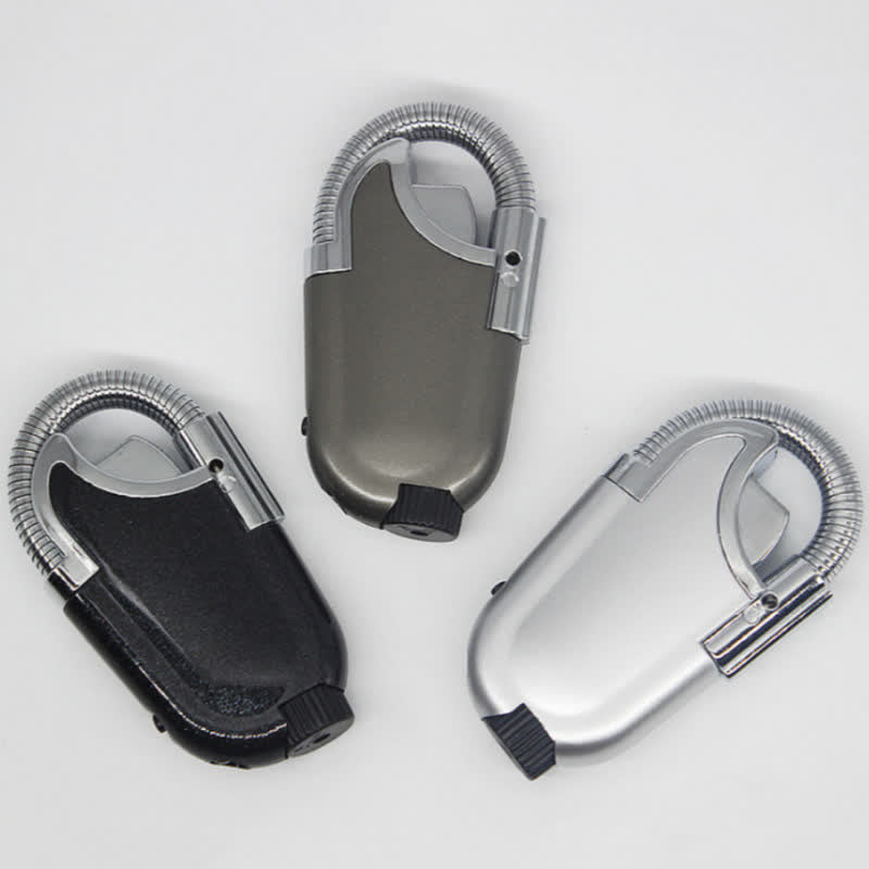 Briquet à butane rechargeable avec col de cygne flexible à 360° et lampe torche intégrée - image 1