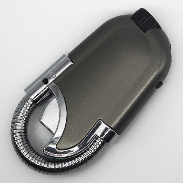 Briquet à butane rechargeable avec col de cygne flexible à 360° et lampe torche intégrée - image 2