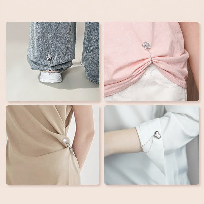 1 paire de pinces à ourlet de jean réglables à chaîne, clips pour bas de pantalon - image 5