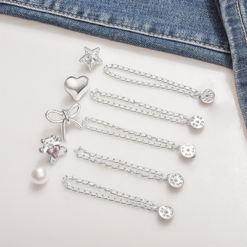 1 paire de pinces à ourlet de jean réglables à chaîne, clips pour bas de pantalon - image 6