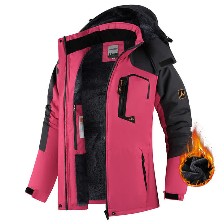 Veste d'hiver doublée polaire pour homme - Rose rouge - 3XL - Femelle - image 12