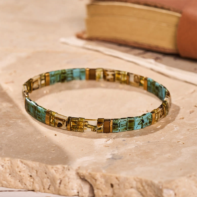 Bracelet vintage en perles Tila, style côtier - Multicolore - image 3
