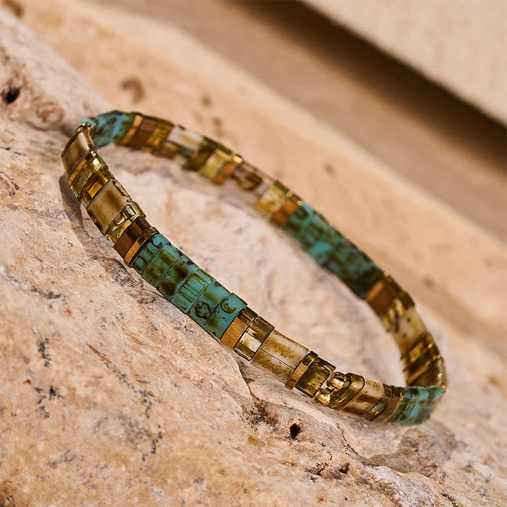 Bracelet vintage en perles Tila, style côtier - image 5