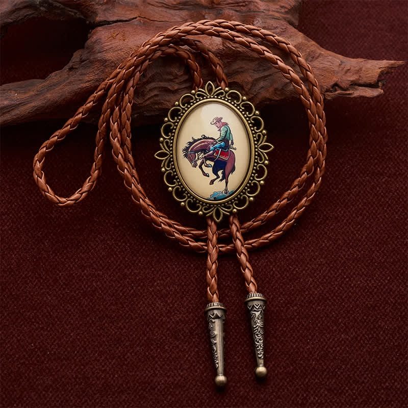 Cravate bolo lumineuse Midnight Rider Rodeo Cowboy - Cavalier - image 0