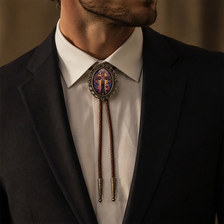 Foi qui brille Croix papillon Bolo lumineux occidental - image 1