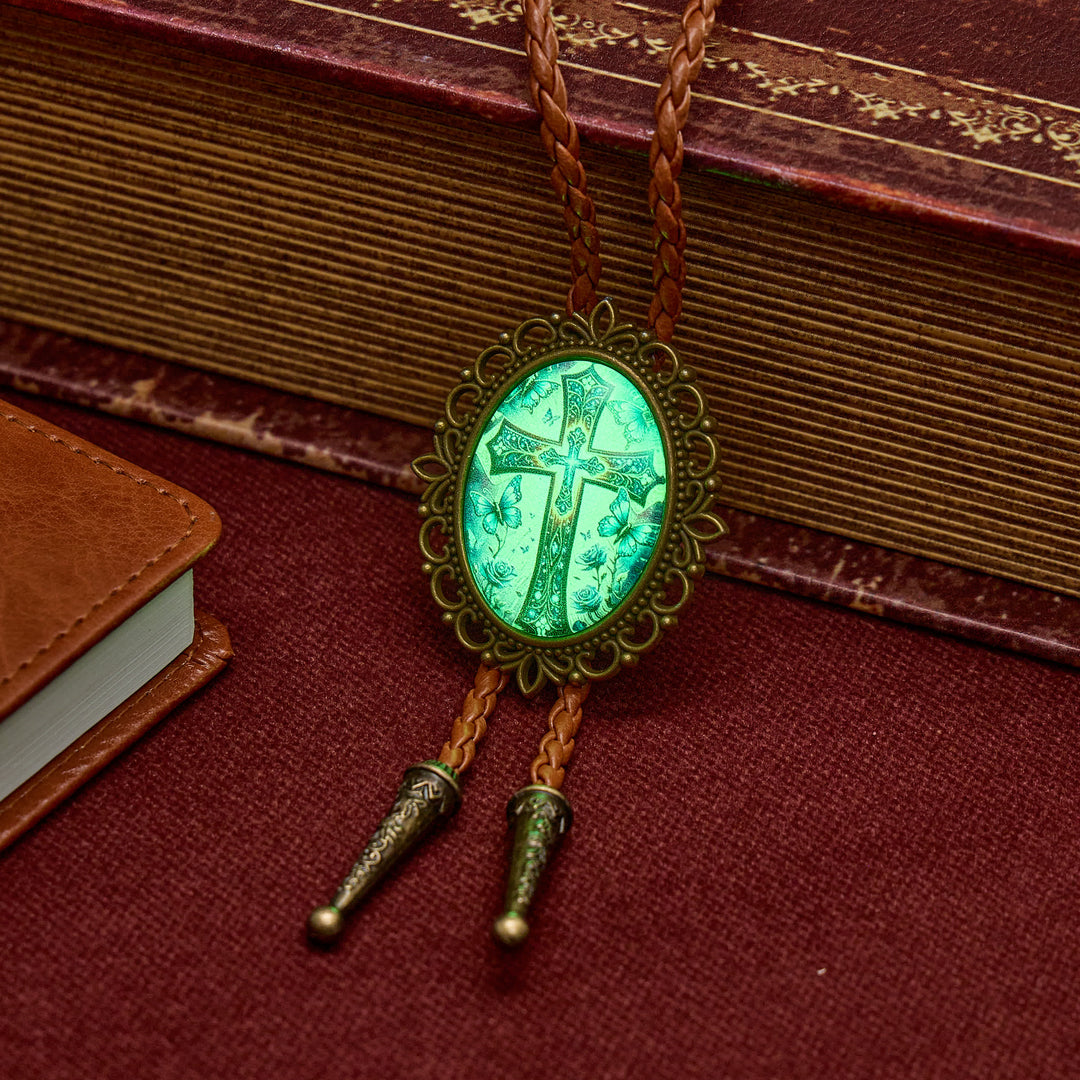 Foi qui brille Croix papillon Bolo lumineux occidental - image 2